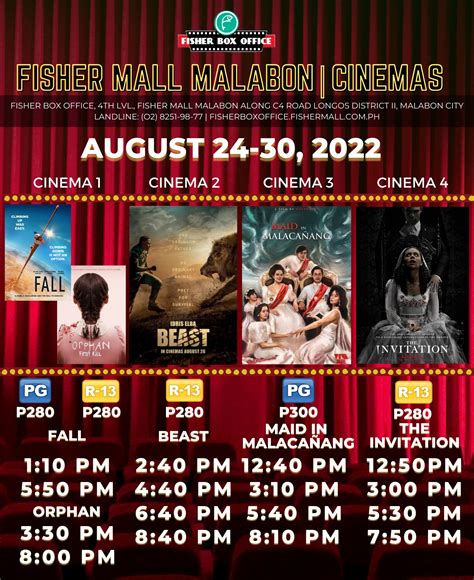Fisher Mall Malabon Movie Schedule 2022.